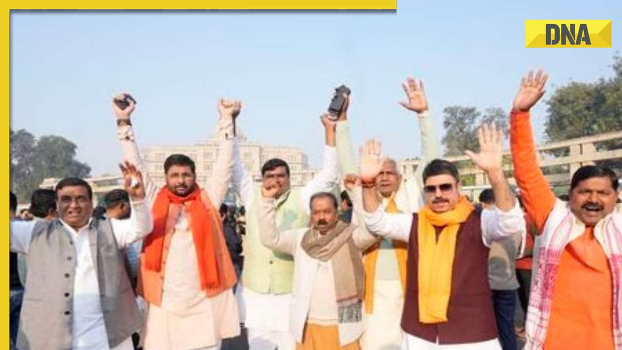 UP MLAs leave on buses to visit Ayodhya Ram Mandir, chant 'Jai Shree Ram'; watch